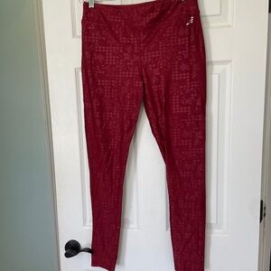 BCG Burgundy Textured Leggings - Size L